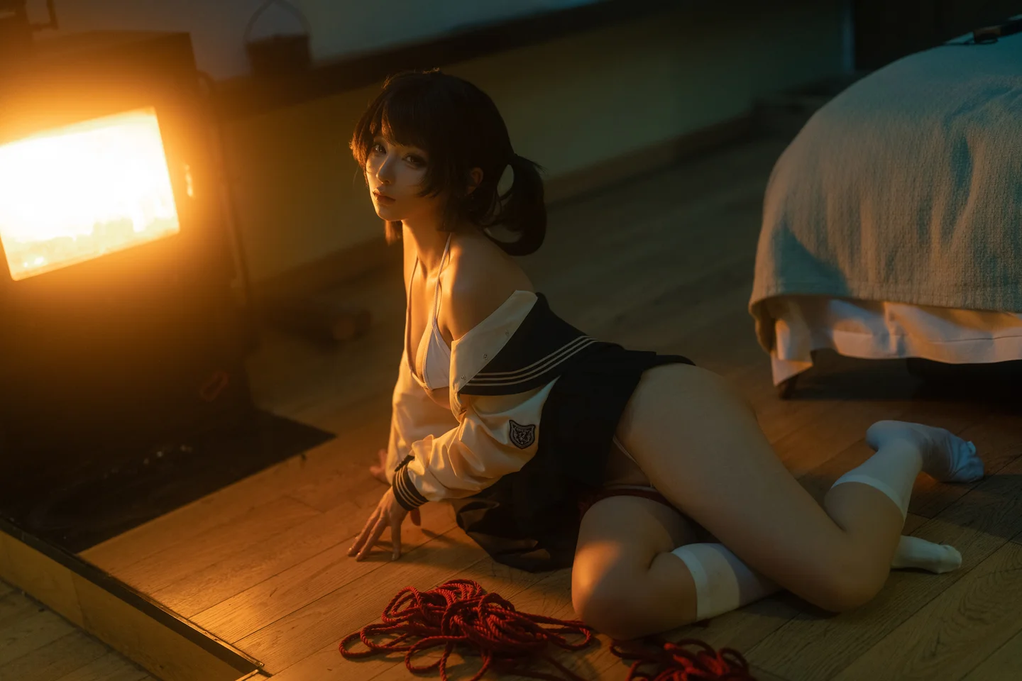 蠢沫沫 - 红绳 [18P-686MB] tg@simisebaisi 【丝足阁】016.webp